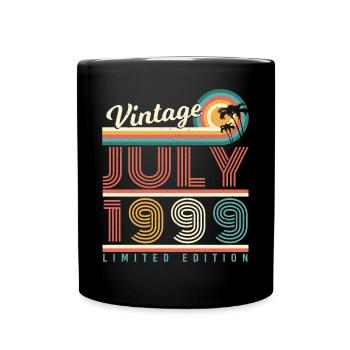 Geburtstagsgruss Juli 1999 - Tasse einfarbig - Schwarz - Vorne
