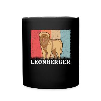 Leonberger Retro - Full Colour Mug - black - Front