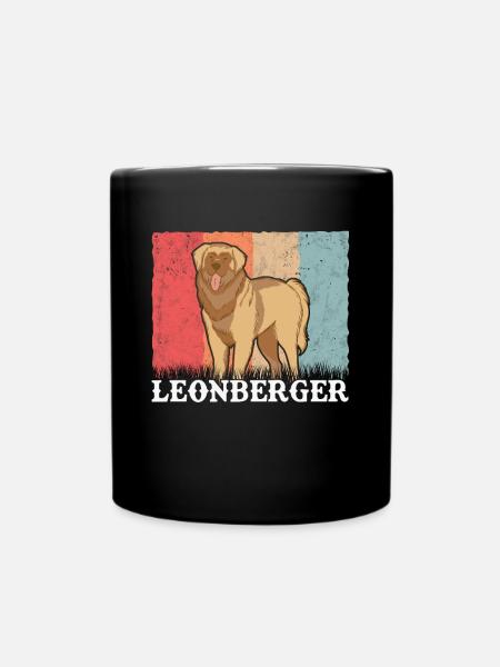 Leonberger Retro - Tasse einfarbig - Schwarz