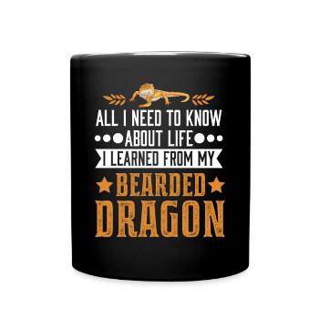 Bartagame Bearded Dragon - Full Colour Mug - black - Front