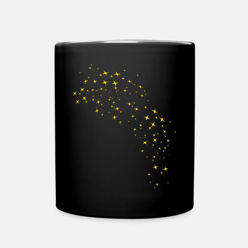 Sternenhimmel Gold - Tasse einfarbig - Schwarz
