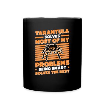 Tarantel Geschenk Spinne Tarantula - Tasse einfarbig - Schwarz - Vorne
