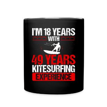 67 Year Old Kitesurfer Kiteboarding 67 Birthday - Full Colour Mug - black - Front
