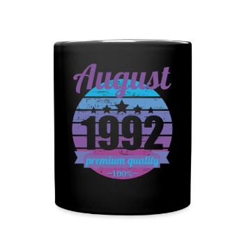 Born August 1992 30 years 30s 30th birthday - Full Colour Mug - black - Front