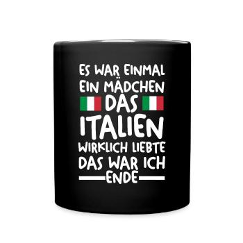 Italia Italien Italiener Italienisches - Tasse einfarbig - Schwarz - Vorne