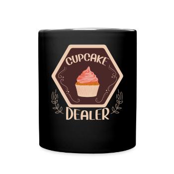 Cupcake Design für Konditor | Cupcake Dealer - Tasse einfarbig - Schwarz - Vorne