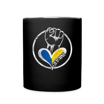 Peace Ukraine Love Gift Idea - Full Colour Mug - black - Front