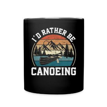 Canoe Canoeing Retro Vintage I'd - Full Colour Mug - black - Front