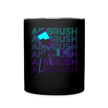 Airbrush Spray Paint Retro Gift - Full Colour Mug - black - Front