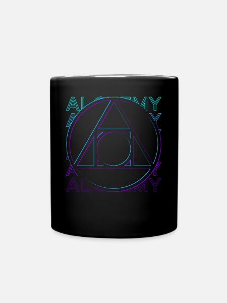Alchimie Symbole Alchimiste Pierre Philosophale Rétro - Mug uni - noir