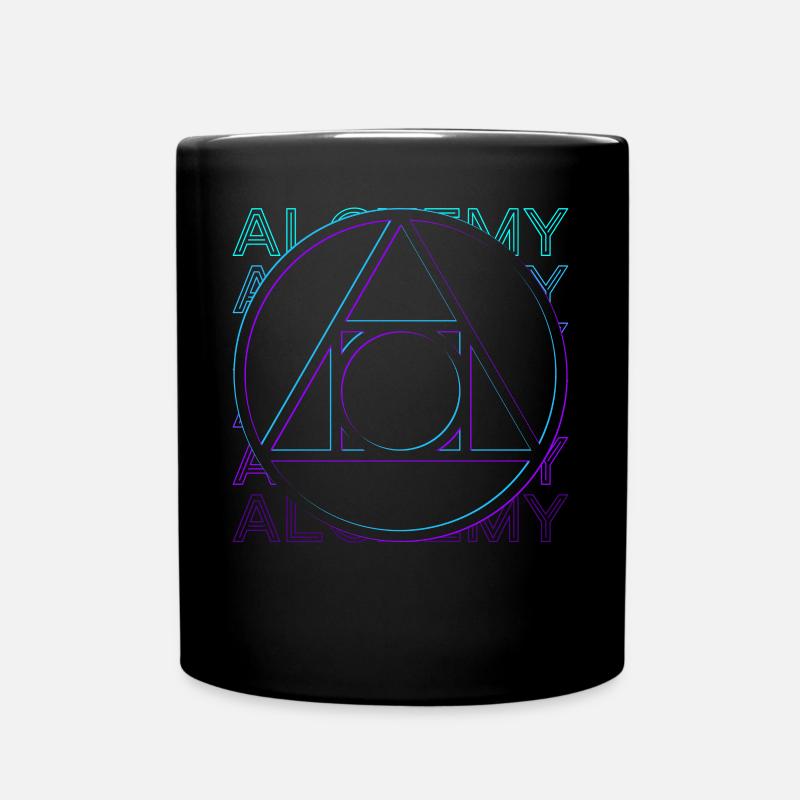 Alchemy Symbol Alchemist Philosophers Stone Retro - Full Colour Mug - black