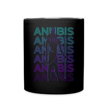 Anubis Dieu égyptien Egypte ancienne Retro Gesche - Mug uni - noir - Devant