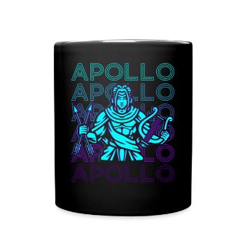 Apollo Greek God Ancient Greece Retro - Full Colour Mug - black - Front
