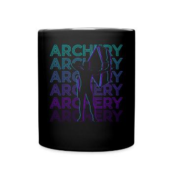 Archery Archer Retro Gift - Full Colour Mug - black - Front
