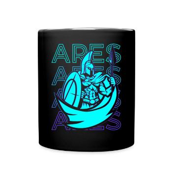 Ares Greek God War Retro Gift - Full Colour Mug - black - Front