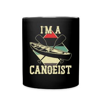 Canoe Canoeing Vintage Retro I'm A - Tasse einfarbig - Schwarz - Vorne