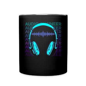 Tontechniker Tontechniker Retro Geschenk - Tasse einfarbig - Schwarz - Vorne