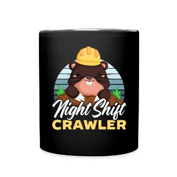 Night Shift Crawler Graveyard Shift Employee - Full Colour Mug - black - Front
