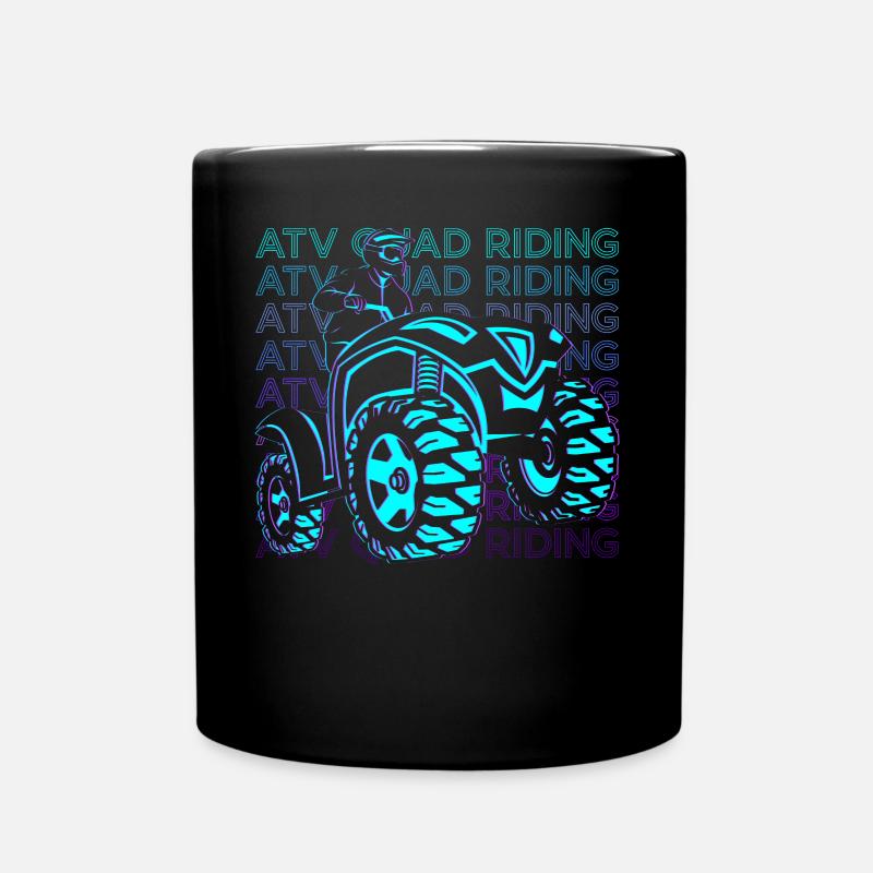 Atv Quad Riding Atv Quad Bike Retro Gift - Mug uni - noir