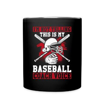 Entraîneur de fans de baseball Vintage Je ne suis pas - Mug uni - noir - Devant