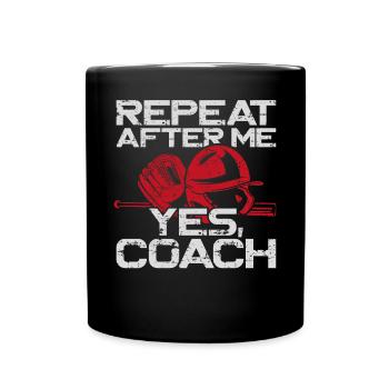 Entraîneur de fans de baseball Vintage Repeat - Mug uni - noir - Devant