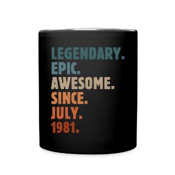 1981 Juillet Vintage Cadeau d’anniversaire - Mug uni - noir - Devant