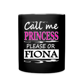 Je m’appelle Fiona I am Fiona Girl Gift Idea - Mug uni - noir - Devant