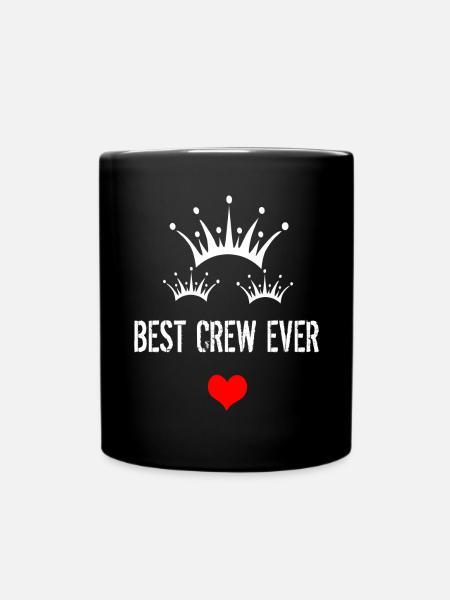 best Crew ever mit Krone und Herz - Tasse einfarbig - Schwarz