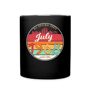 1968 Juli Retro - Tasse einfarbig - Schwarz - Vorne