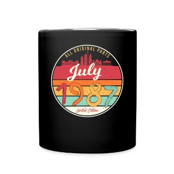 Baujahr Juli 1987 - Tasse einfarbig - Schwarz - Vorne