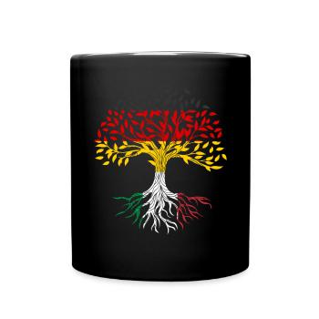 Racines Arbre Allemagne Italie - Mug uni - noir - Devant