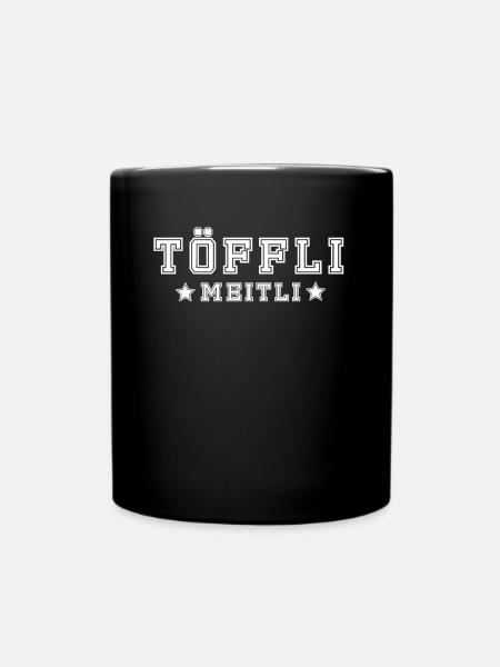 Töfflimeitl - Tasse einfarbig - Schwarz