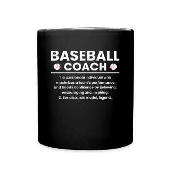 Définition de l’entraîneur de baseball Cadeau de chemise - Mug uni - noir - Devant