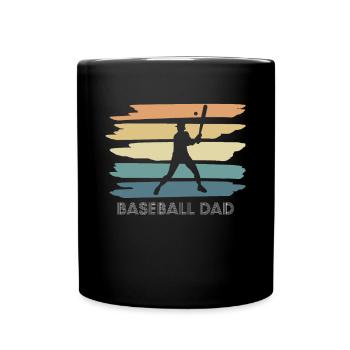 Vintage Retro Baseball Dad Shirt Geschenk - Tasse einfarbig - Schwarz - Vorne