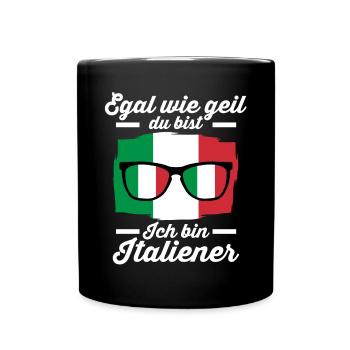 Italia Italiener Italienisches Italien - Tasse einfarbig - Schwarz - Vorne