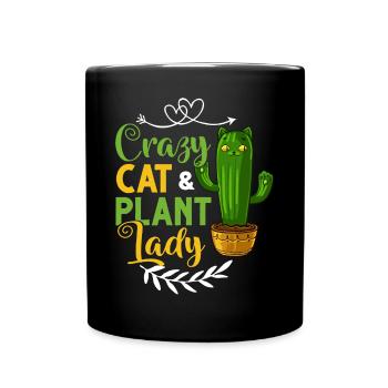 Catcus Cactus Chat Plantes Succulentes Cactus - Mug uni - noir - Devant