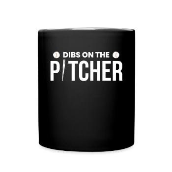 Dibs sur le cadeau de chemise de baseball du lanceur - Mug uni - noir - Devant