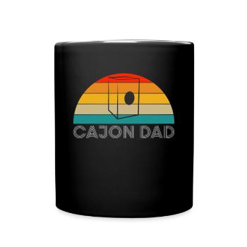 Cajon Dad Vintage Retro Shirt Geschenk - Tasse einfarbig - Schwarz - Vorne