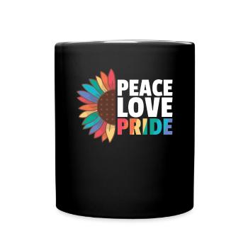 Rainbow Gay Flag Pride LGBTQ sunflower - Tasse einfarbig - Schwarz - Vorne