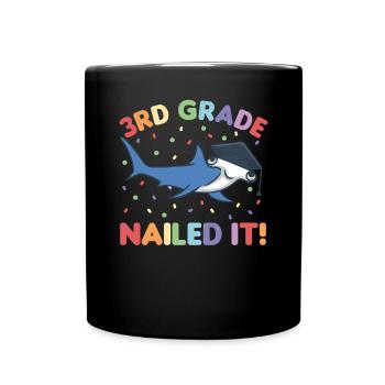 Les enfants de 3e année l’ont cloué Hammerhead Shark Graduation - Mug uni - noir - Devant