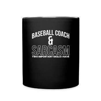 Baseball Coach Shirt Gift - Full Colour Mug - black - Front