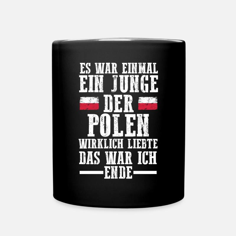 Polska Polen Pole Polnisches - Tasse einfarbig - Schwarz