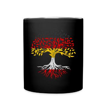 Racines Arbre Allemagne Pologne - Mug uni - noir - Devant