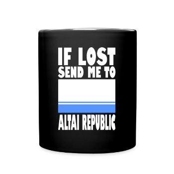 Altai Republic Flagge Spruch - Tasse einfarbig - Schwarz - Vorne