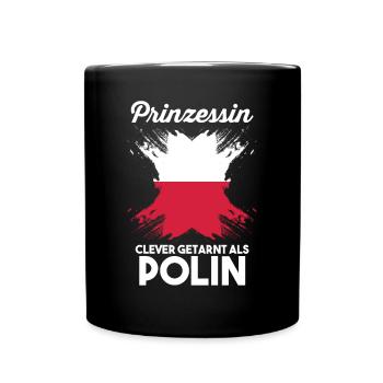 Prinzessin Polska Pole Polnisches Polen - Tasse einfarbig - Schwarz - Vorne