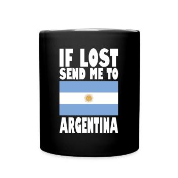 Drapeau de l’Argentine - Mug uni - noir - Devant
