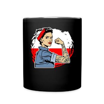 Polska Pole Polnisches Polen Polin - Tasse einfarbig - Schwarz - Vorne
