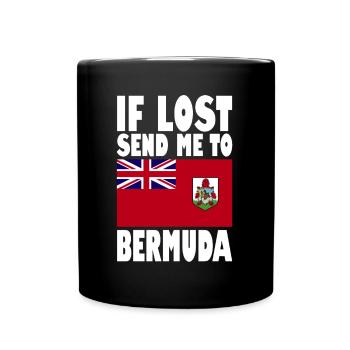 Bermuda Flagge Spruch - Tasse einfarbig - Schwarz - Vorne