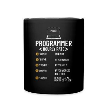 Programmeur Programmation Ordinateur Développeur Pc - Mug uni - noir - Devant