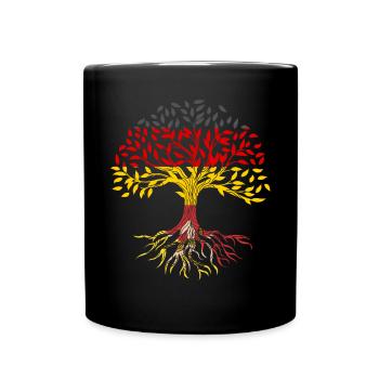 Racines Arbre Allemagne Sicile - Mug uni - noir - Devant
